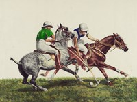 Polo - two horses Fine Art Print