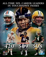 Peyton Manning NFL All-Time leader in career Touchdown Passes Composite Fine Art Print