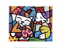 Happy Cat and Snob Dog Fine Art Print