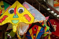 China, Macau Chinatown area Colorful kites Fine Art Print