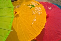 Birghtly Colored Parasols, Bulguksa Temple, Gyeongju, South Korea Fine Art Print