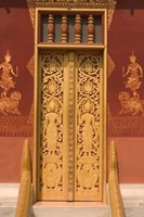 Temple Door, Laos Fine Art Print