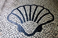 China, Macau Portuguese tile designs - sea shell, Senate Square Fine Art Print