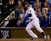 Omar Infante Game 2 of the 2014 World Series Action Fine Art Print