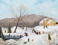 Winter At The Old Homestead Fine Art Print