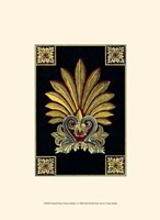 Petite Finial on Black I Framed Print