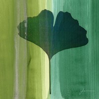 Silver Leaf Tile I Fine Art Print