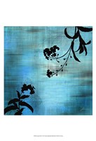 Aqua Floral I Fine Art Print
