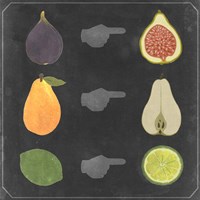 Blackboard Fruit I Fine Art Print