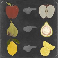 Blackboard Fruit II Fine Art Print
