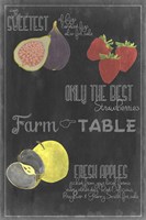 Blackboard Fruit III Fine Art Print