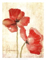 Vivid Red Poppies IV Fine Art Print