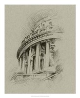 Charcoal Architectural Study I Fine Art Print