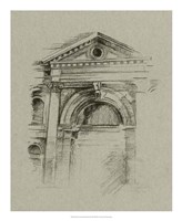 Charcoal Architectural Study II Fine Art Print