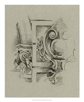 Charcoal Architectural Study IV Fine Art Print