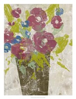 Bouquet Collage I Framed Print