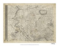 Map of London Grid V Fine Art Print