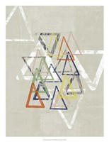 Stamped Triangles I Framed Print