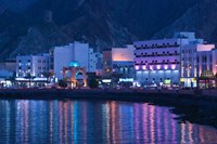 Mutrah Corniche Buildings, Muscat, Oman Fine Art Print