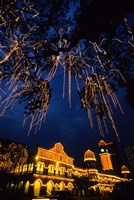 Sultan Abdul Samad Building across from Independance Square outlined in lights at night in Kuala Lumpur Malaysia Fine Art Print