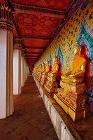 Line of Buddhas, Wat Arun, Bangkok, Thailand Fine Art Print
