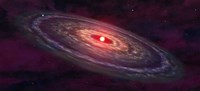Artist's concept of a protoplanetary disk Fine Art Print