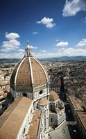 Piazza del Duomo with Basilica of Saint Mary of the Flower, Florence, Italy Fine Art Print