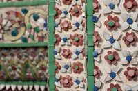 Bell Tower porcelain patterns, Grand Palace, Bangkok, Thailand Fine Art Print