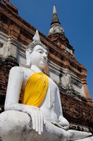 Close up of Buddha statue, Ayutthaya, Thailand Fine Art Print