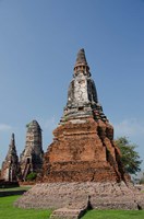 Wat Chaiwatthanaram Buddhist monastery, Chedi and Prang temples, Bangkok, Thailand Fine Art Print