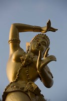 Golden Deity Sculpture, Thailand Fine Art Print