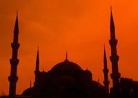 Blue Mosque at Sunset, Istanbul, Turkey Fine Art Print