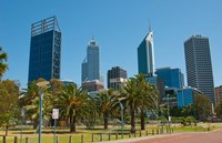 Skyline of new buildings, Perth, Western Australia Fine Art Print