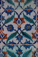 Colorful Tile Work in the Topkapi Palace, Istanbul, Turkey Fine Art Print