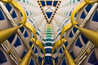 Architectural details inside Burj Al Arab Hotel, Dubai, United Arab Emirates Fine Art Print