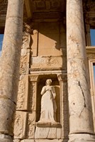 Turkey, Kusadasi, Ephesus, Celsus Library statue detail Fine Art Print