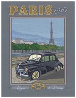 Paris 1961, 4CV Fine Art Print