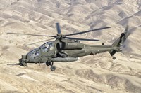 Italian Army AW-129 Mangusta over Afghanistan Fine Art Print