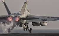 EA-18G Growler Taking Off from USS George HW Bush Fine Art Print