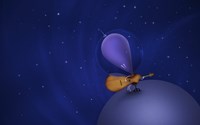 Guitar Playing Martian Fine Art Print