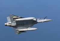 Mirage 2000C of the French Air Force (bottom view) Fine Art Print