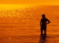 Fishing, Surfer's Paradise, Australia Fine Art Print