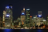 Sydney CBD at Night, Sydney Cove, Australia Fine Art Print