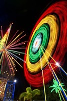 Amusement Park at Night, Surfers Paradise, Gold Coast, Queensland, Australia Fine Art Print
