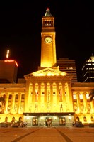 City Hall, King George Square, Brisbane, Queensland, Australia Fine Art Print