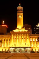 City Hall, King George Square, Brisbane, Queensland, Australia Fine Art Print