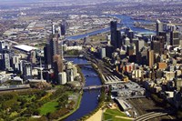 Melbourne CBD and Yarra River, Victoria, Australia Fine Art Print