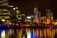 Yarra River, Queens Bridge and CBD, Melbourne, Victoria, Australia Fine Art Print