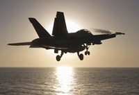 F/A-18F Super Hornet in the Morning Sun over the Arabian Sea Fine Art Print