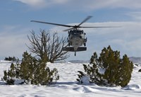 HH-60G Pave Hawk Flies Low in New Mexico Fine Art Print